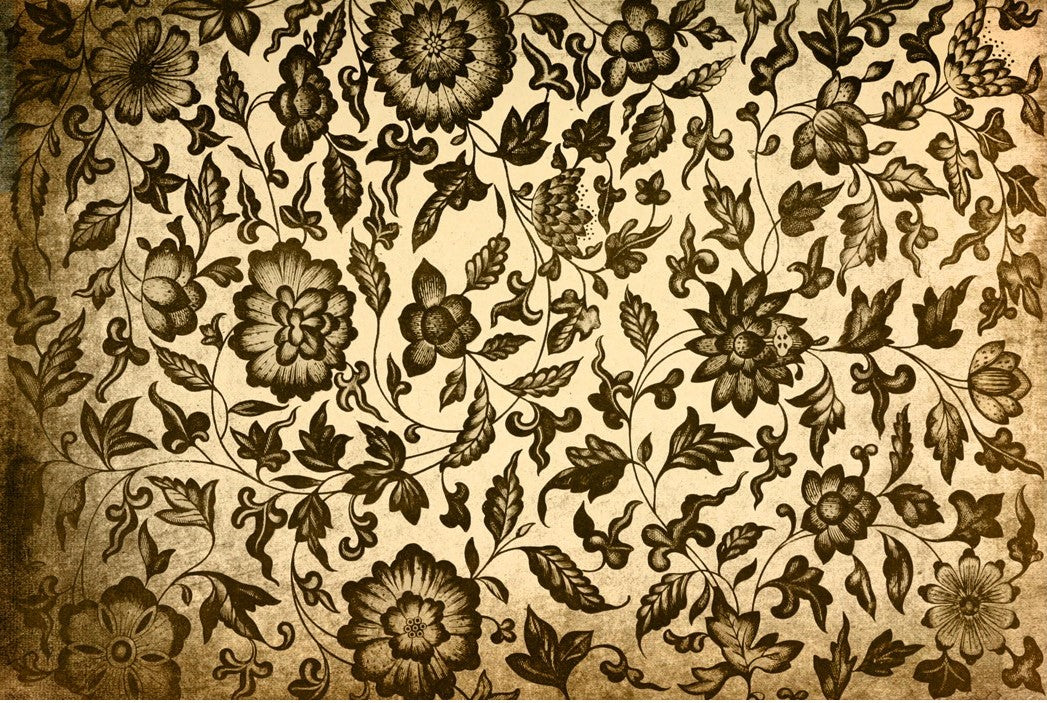 Grungy Floral - Roycycled Decoupage Paper