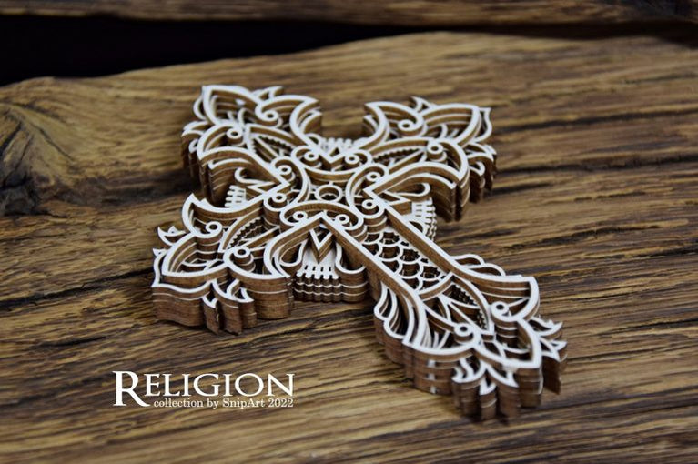 Chipboard Multilayer Cross 2 - SnipArt
