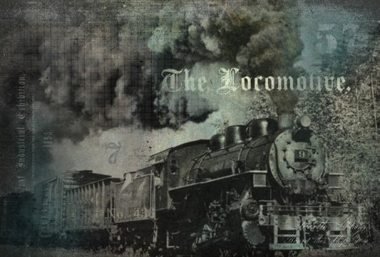 The Locomotive - Roycycled Decoupage Paper