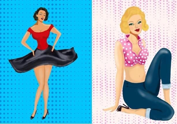 Paper Doll Pin Ups (RETIRING) - Roycycled Decoupage Paper