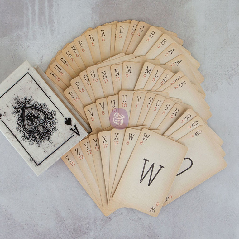 Vintage Alphabet Cards in Box - Prima Marketing