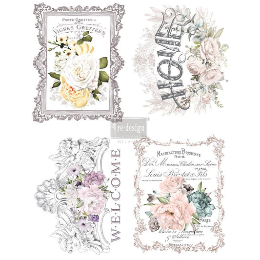 ReDesign Floral Home 11"x15" Design Rub On Decor Transfer For Furniture 655350635527