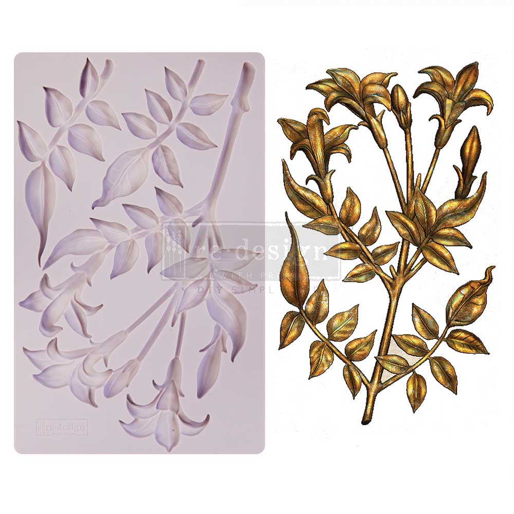 ReDesign Lily Flowers 5"x8" Silicone Resin Molds Casting 655350650483
