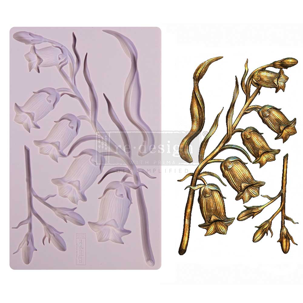 ReDesign Sweet Bellflower 5"x8" Silicone Resin Molds Casting 655350650506