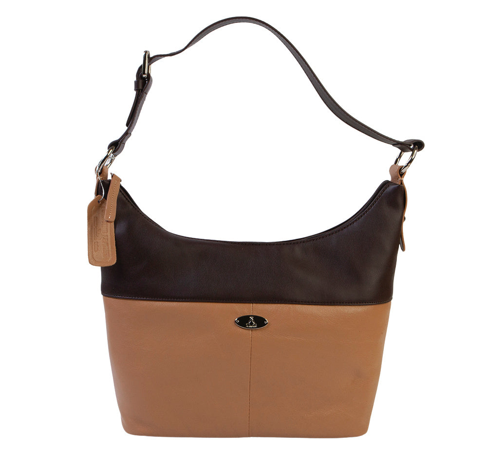 Redesign With Prima Hand Bag Shoulder Bag A201 NUT/BROWN 5" x 13" x 9" 655350652548