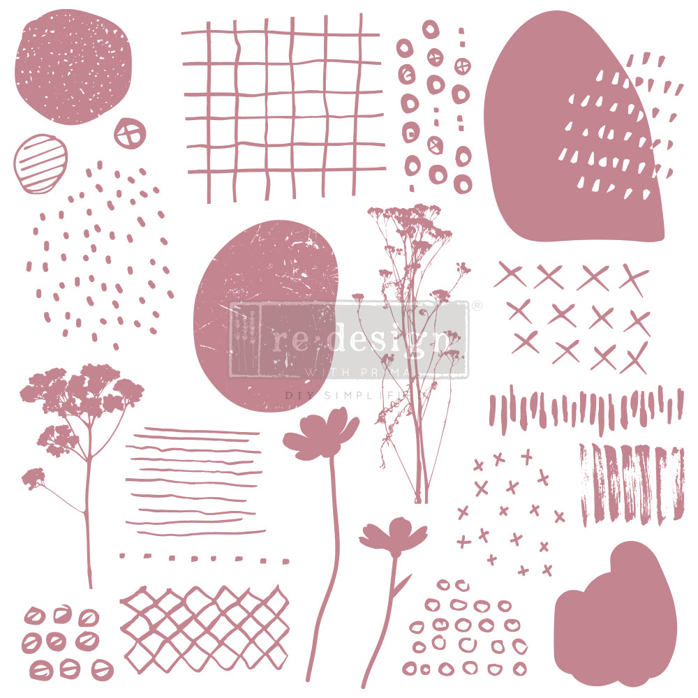 ReDesign Decor Stamp Abstract Scribbles 12"x12" Photopolymer Stamp 655350652609