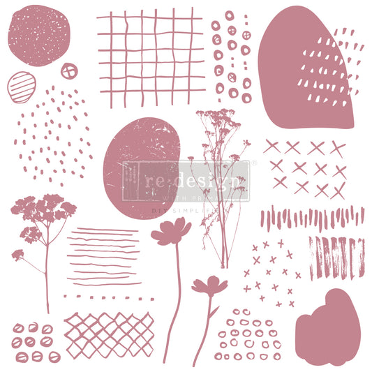 Decor Stamp Abstract Scribbles 12"x12" Photopolymer Stamp 655350652609