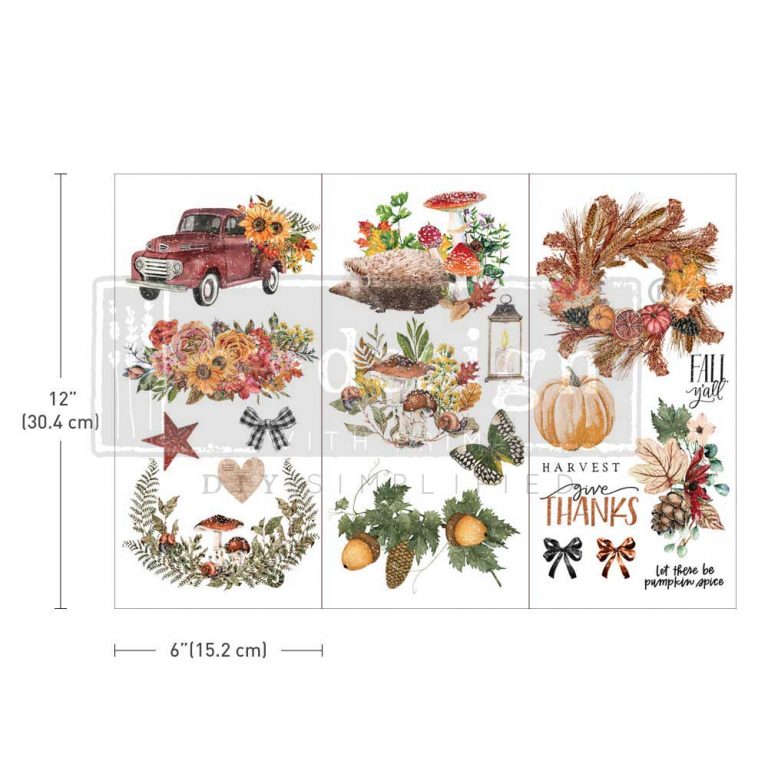Autumn Essentials, 6"x12" - ReDesign Small Decor Transfer