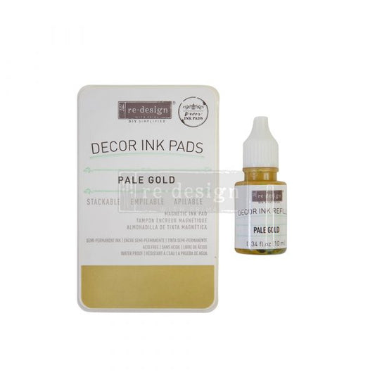SF-Magnetic Decor Ink Pad + 10 ML Bottle - Pale Gold - ReDesign