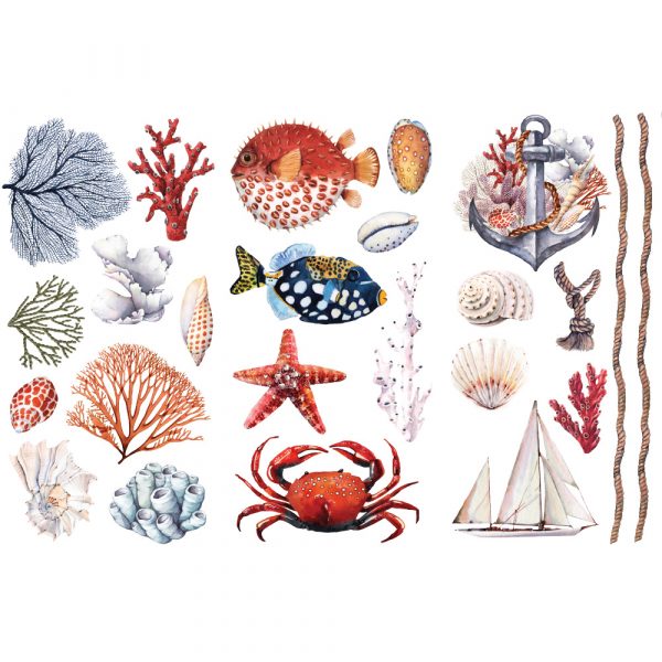 Amazing Sea Life, 6x12" - ReDesign Small Decor Transfer