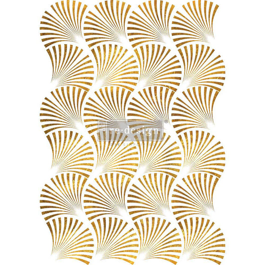ReDesign Geo Wave 24"x35" Rub On Decor Transfer For Furniture 655350656461