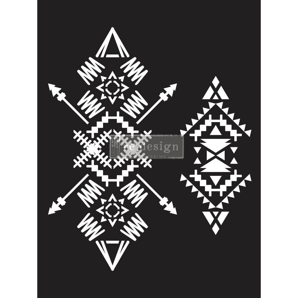 Decor Stencils Tribal Imprint 1 Pc 9"x12" Stencil 655350656652