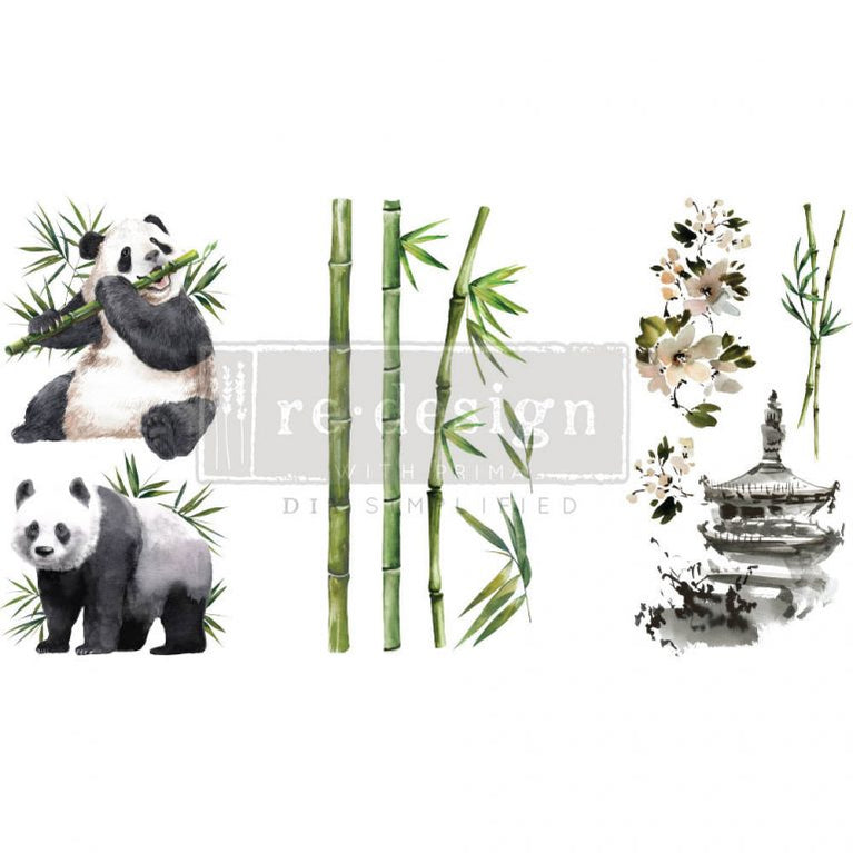 Panda Sweet, 6"x12" - ReDesign Small Decor Transfer