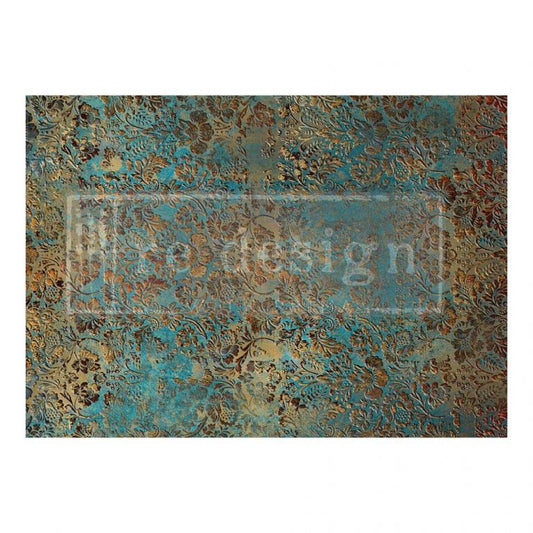 Aged Patina - A1 ReDesign with Prima Decoupage Fiber Paper