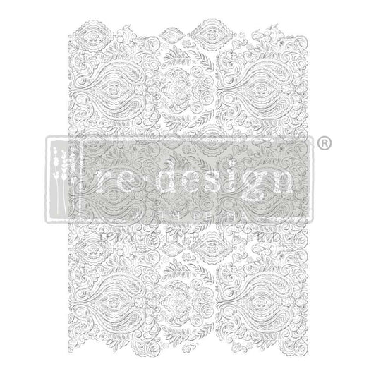 ReDesign White Engraving 24"x35" Rub On Decor Transfer For Furniture 655350659936