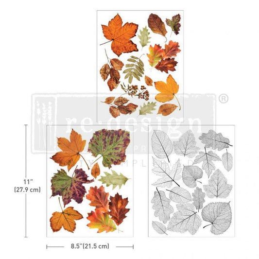 Crunchy Leaves Forever, 8.5"x11" - ReDesign Middy Decor Transfer
