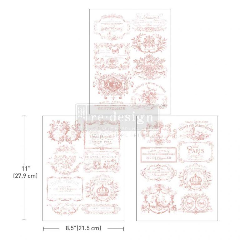Vintage Labels III, 8.5"x11" - ReDesign Middy Decor Transfer