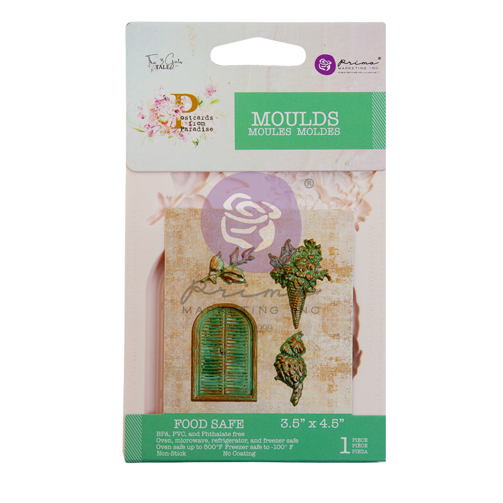 SF-Prima Marketing Mould Postcards from Paradise Collection Mould - 1 pc, 3.5"x4.5"x8mm
