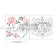 Odeur de Rose Maxi Transfer, 12" x 12" - ReDesign with Prima