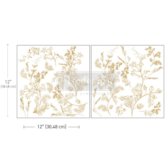 Dainty Blooms Maxi Transfer, 12"x12" - ReDesign Decor Transfer