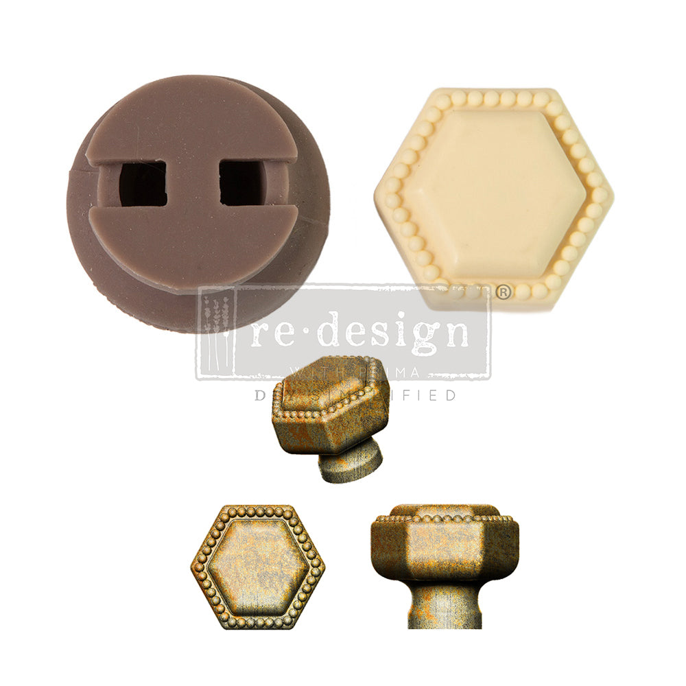 Prima Marketing Redesign 2024 Q1 Cece Knob Moulds - Imperial Pearl - 1 knob set, includes hardware / silicone 655350668853