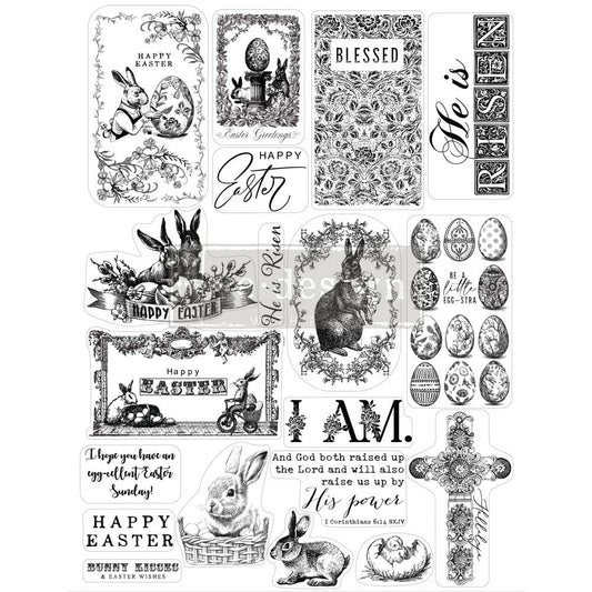 Prima Marketing Redesign 2024 Q1 Easter Decor Clear Stamp - Easter - 8.5x11 sheet size 655350670634