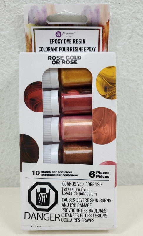 Redesign With Prima (H) Epoxy Resin Dye - Rose Gold 10G Bottle Set Of 6 655350722180