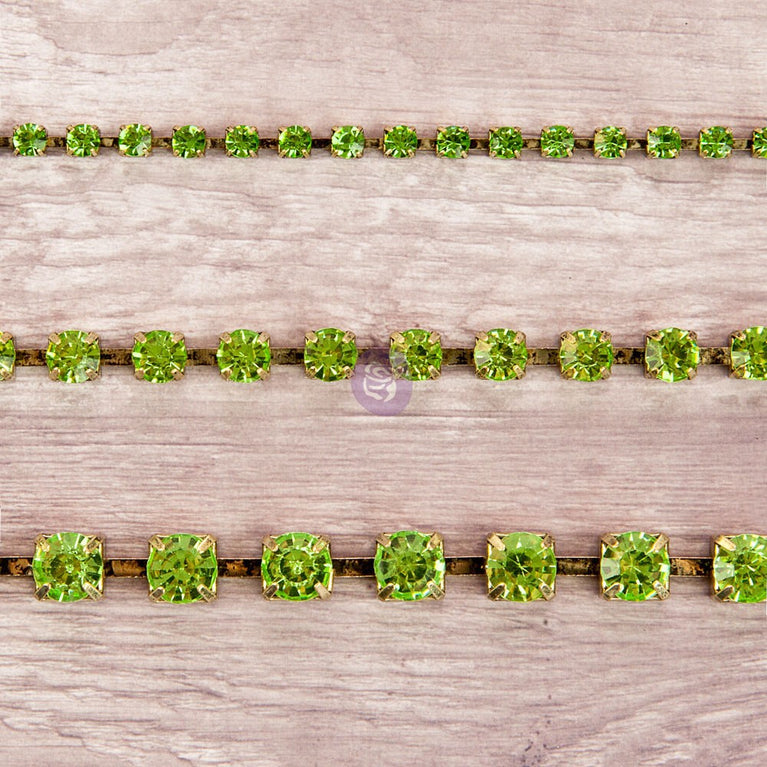 Rhinestone Chain pack - Peridot  - Prima Marketing
