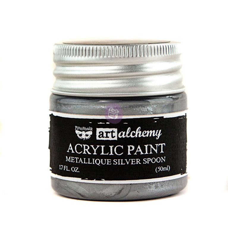 Silver Spoon Metallique Acrylic Paint - ReDesign with Prima/Prima Marketing