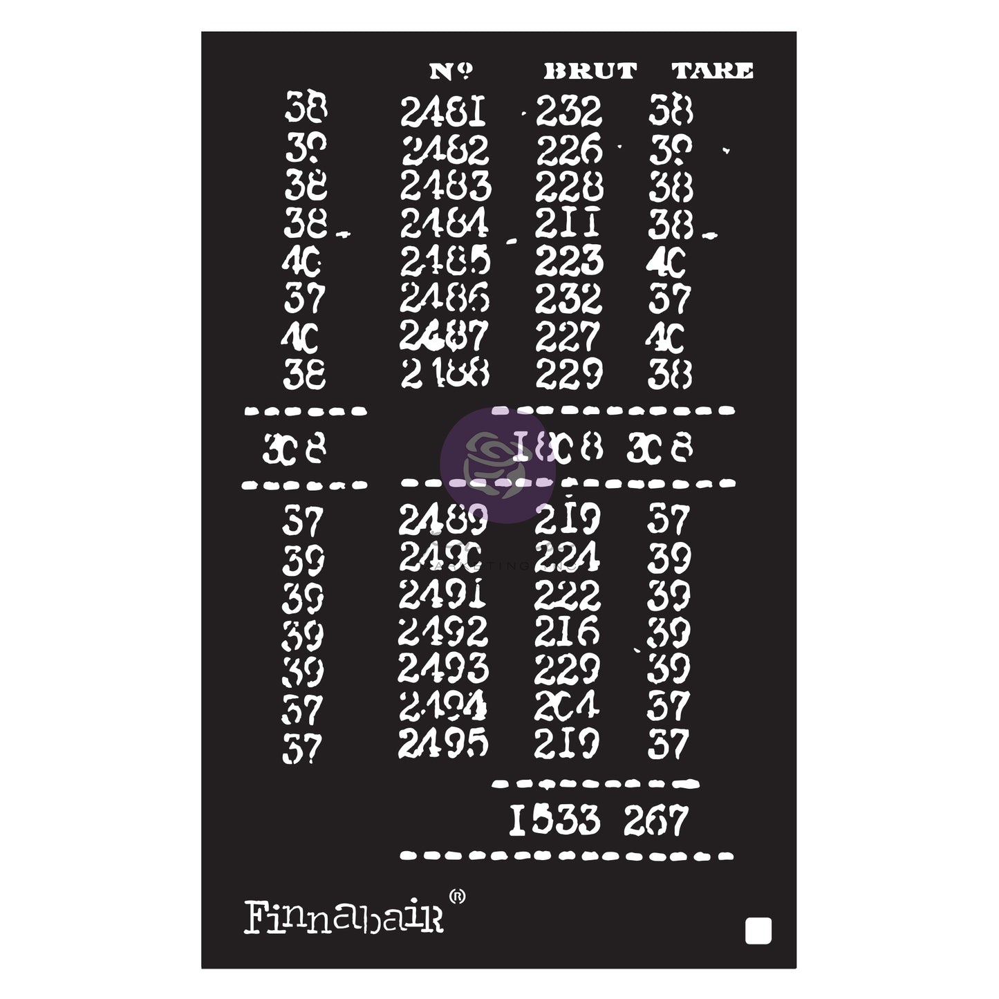 Stencil Book Of Numbers 6"x9" Stencils 655350968977