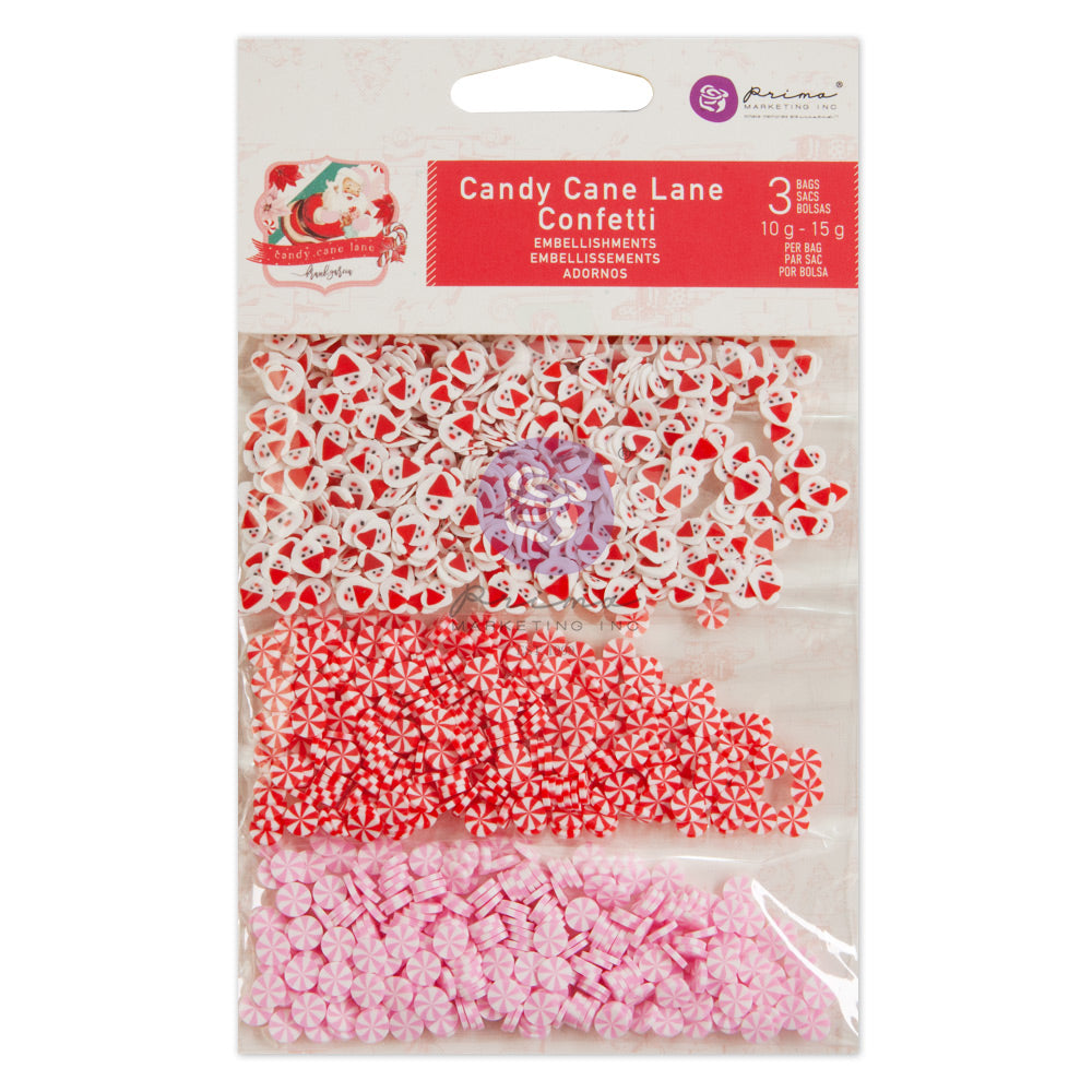 SF-Prima Marketing Metal Charms Candy Cane Lane Collection Shaker Mix