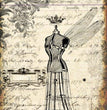 Grunge Dress Form - Roycycled Decoupage Paper