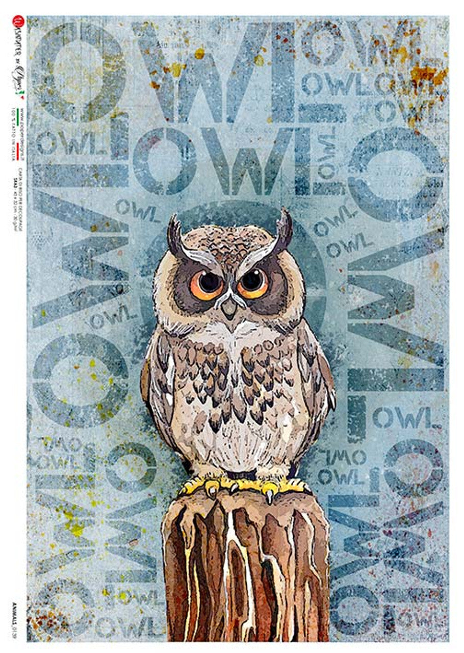 Animals 0139 (Owl) Rice Paper - Paper Designs