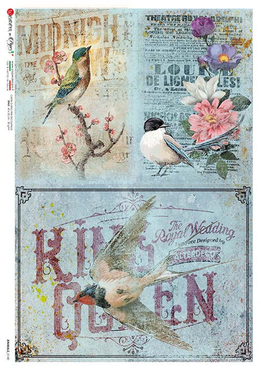 Animals 0140 (Birds) Rice Paper - Paper Designs