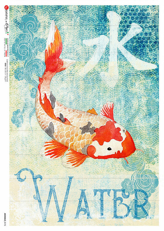 Animals 0175 (Koi) Rice Paper- Paper Designs