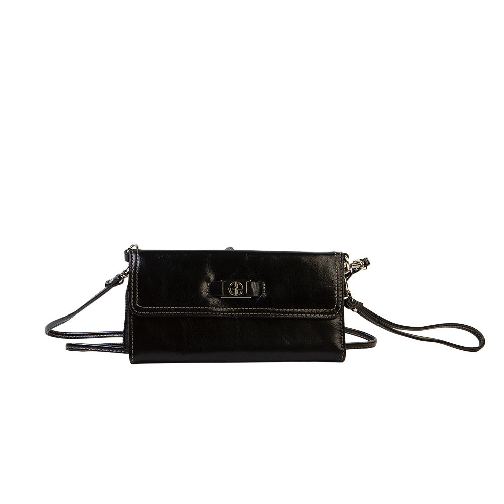 Redesign With Prima Hand Bag Shoulder Bag BLACK WALLET 8" x 1.5" x 4" 655350652524