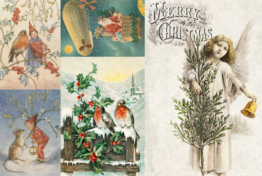 Christmas Project Blocks C (RETIRING) - Roycycled Decoupage Paper