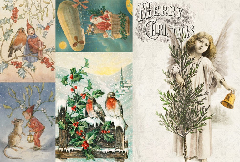 Christmas Project Blocks C (RETIRING) - Roycycled Decoupage Paper