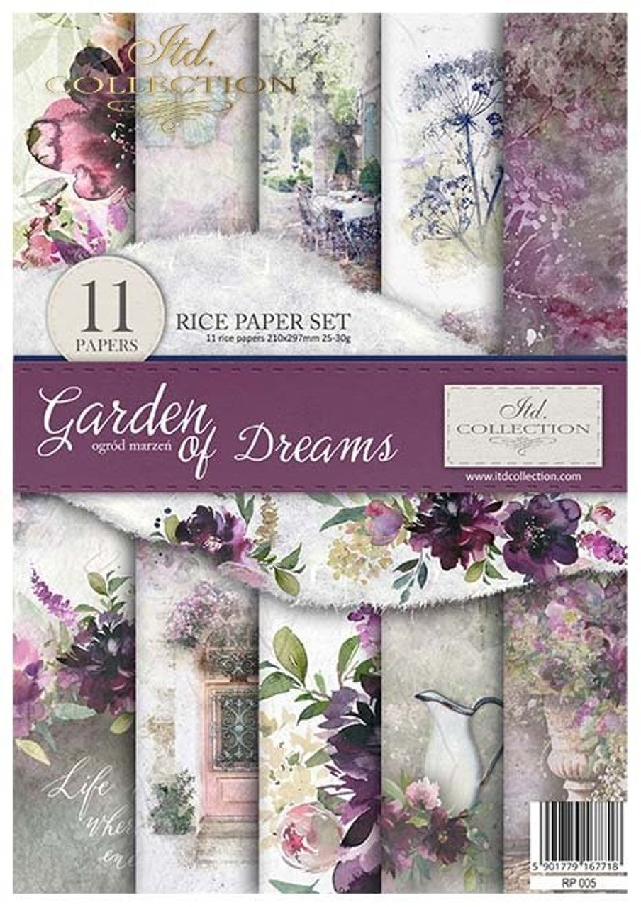 Garden of Dreams, Rice Paper Pack (11 Papers) - Decoupage Queen