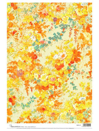 Sunny Florals Rice Paper (DGR 24) - Decoupage Queen