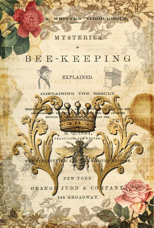 The Art of Beekeeping Rice Paper- Decoupage Queen