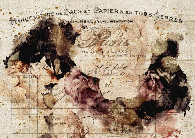 French Floral Rice Paper- Decoupage Queen