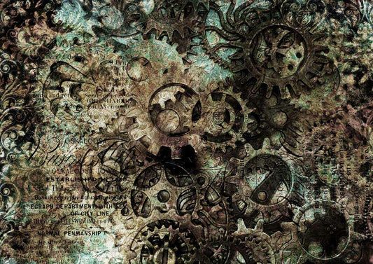 Abstract Gears Rice Paper - Decoupage Queen