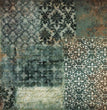 Blue Patchwork Rice Paper - Decoupage Queen
