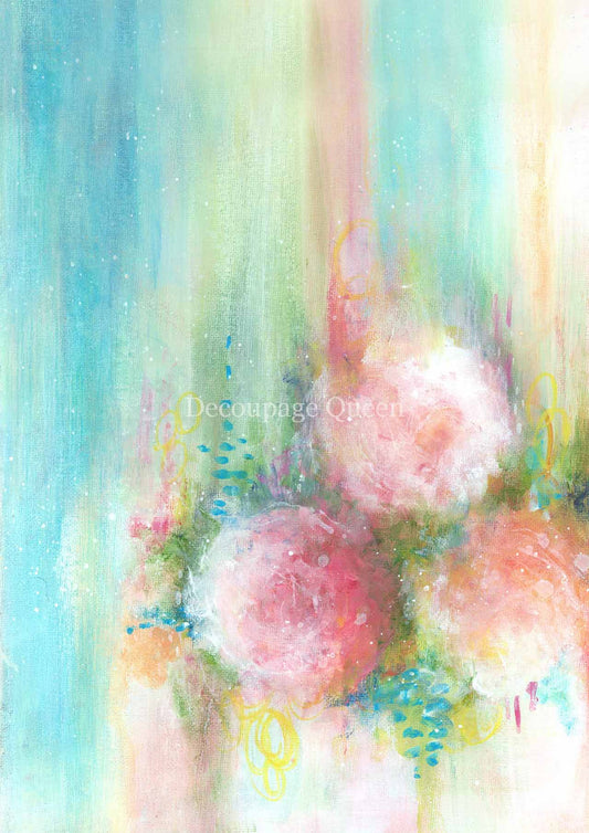 Ellen J. Goods - Cottage Roses IV Rice Paper - Retired - Decoupage Queen