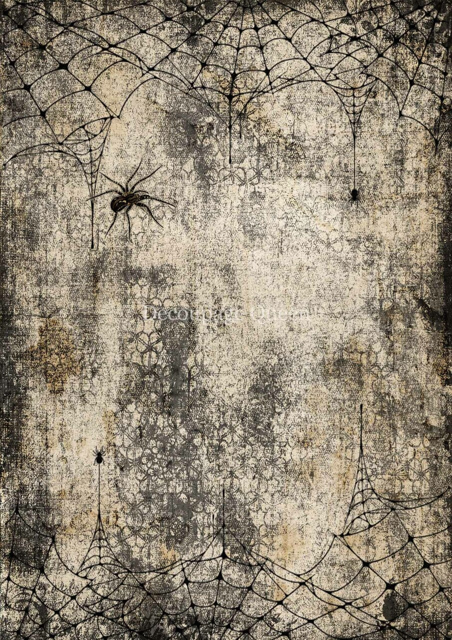 Webs & Spiders Rice Paper- Decoupage Queen