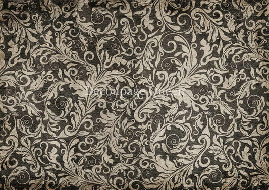 Neutral Flourishes Rice Paper- Decoupage Queen (Retired)
