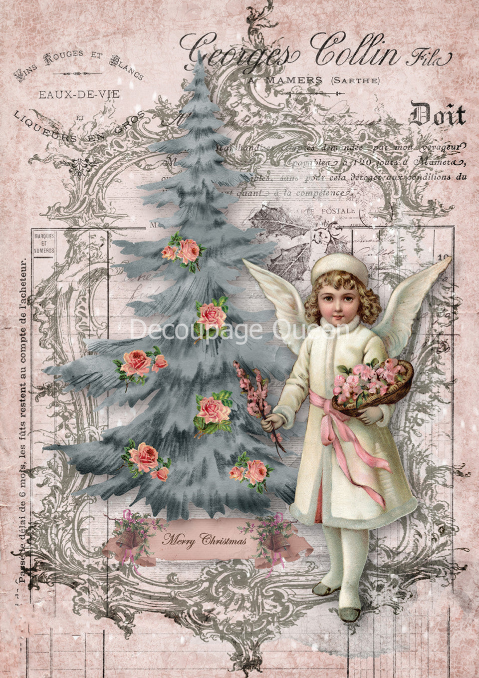 Shabby Angel Rice Paper (Retired) - Decoupage Queen – Flippin Furniture ...