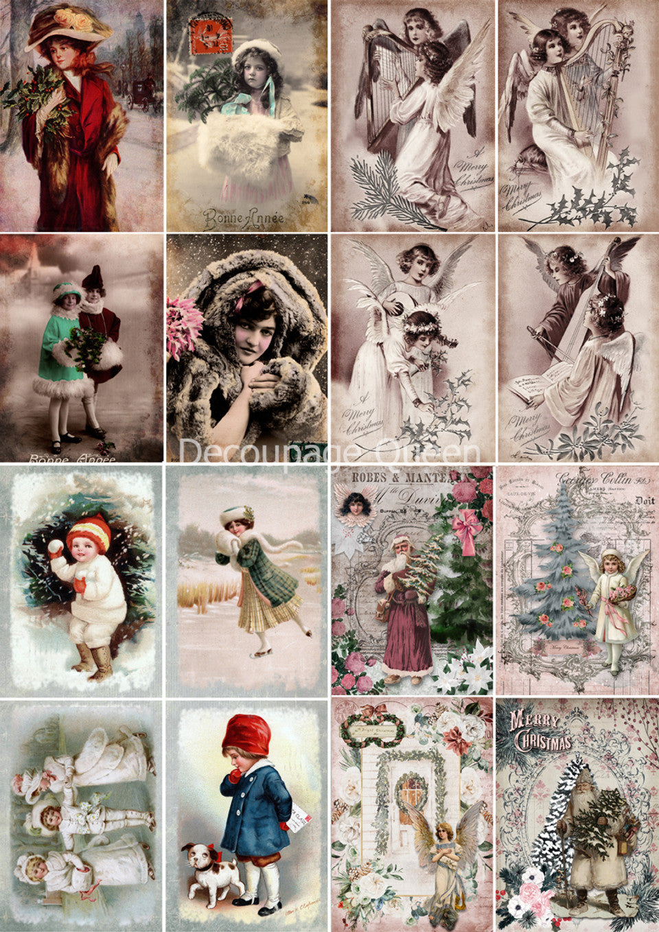 Vintage Christmas Minis Rice Paper - Decoupage Queen