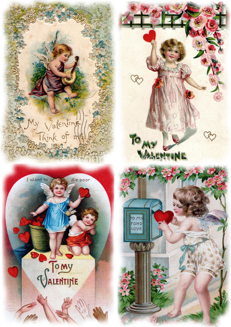 Valentine Greetings Rice Paper - Decoupage Queen